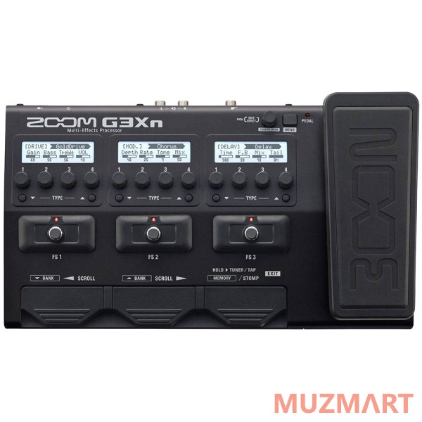 Zoom G3Xn Процессор эффектов с встроенным эмулятором кабинета и педалью