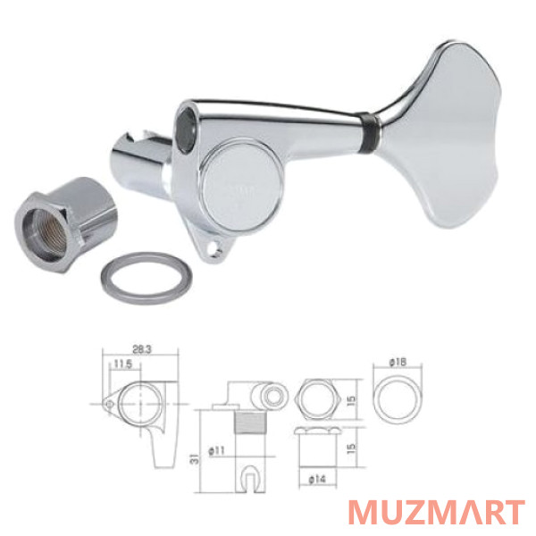 Gotoh GB-707-С-(L2+R2) Колки для 4-струнной бас-гитары