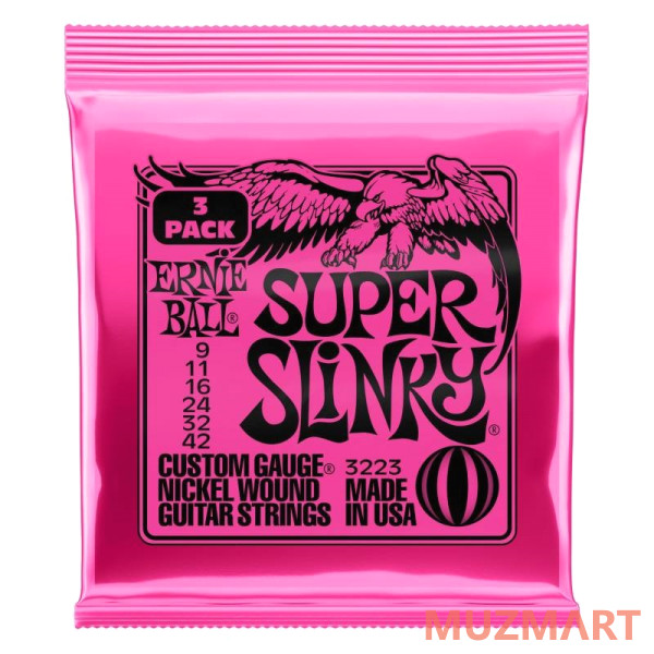 Ernie Ball 3223 Струны для электрогитары, набор из 3х комплектов