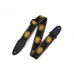 Levy's MPJG-SUN-BLK Print Series Ремень для гитары, тканый, солнце/черный