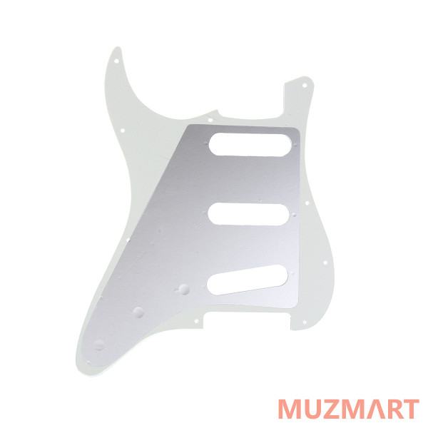 Musiclily MX1388AW Защитная накладка гитары Fender Stratocaster SSS, 3 слоя, белая
