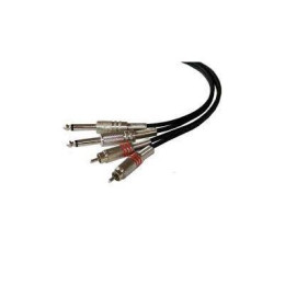 NordFolk NRJ154/1M Кабель 2 х 6,35 Jack TS - 2 х RCA