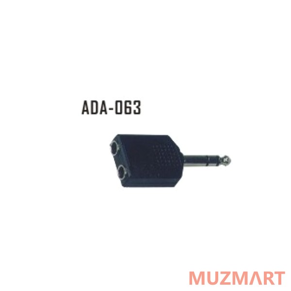 Stands&Cables ADA063 Переходник 2 X стерео джек мама 6.3 мм -> стерео джек папа 6.3 мм