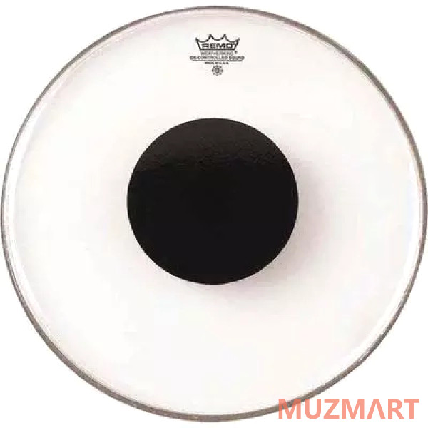 Remo CS-0314-10 Batter, Controlled Sound, Black Dot, Clear 14" Пластик для малого барабана прозрачный