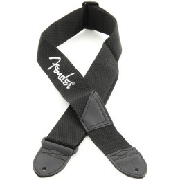 Fender BLACK STRAP/WHITE LOGO Ремень для гитары