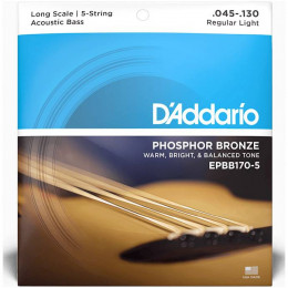 D'Addario EPBB170-5 Струны для 5-ти струнной акустической бас гитары