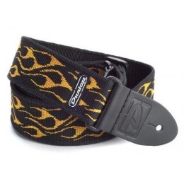 Dunlop D38-11OY Flambe 2" ремень гитарный, жаккард, черный